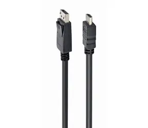 Gembird CC-DP-HDMI-10M adaptér DisplayPort(M) na HDMI(M) / dĺžka 10m / čierna