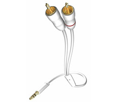In-akustik Star Audio kábel biela 0.75 m / 3.5mm jack - 2x Cinch