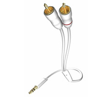 In-akustik Star Audio kábel biela 3 m / 3.5mm jack - 2x Cinch