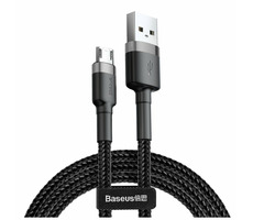 Baseus CAMKLF-HG1 kábel USB-A na microUSB čierno-šedá / 3 m