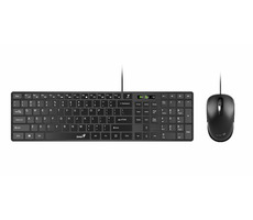 Genius SlimStar C126 čierna / Drôtový set klávesnice a myši / USB / CZ+SK layout / 1000 DPI