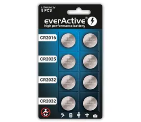 EverActive Lítium gombíkové batérie 4 x CR2032 | 2 x CR2025 | 2 x CR2016