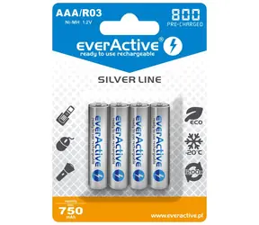 EverActive Silver Line nabíjacia batéria AAA (R03) 800 mAh 4ks / Ni-MH