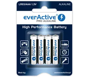 EverActive Pro Alkalické batérie AAA (LR03) - blister 4ks 