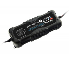 EverActive CBC-10 / Nabíjačka autobatérií / 12V aj 24V / Mikroprocesorom riadený / Nastaviteľný max. Nabíjací prúd