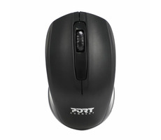 PORT CONNECT Wireless OFFICE čierna / bezdrôtová myš / USB 2.4GHz dongle / 1000 DPI / 2x AAA