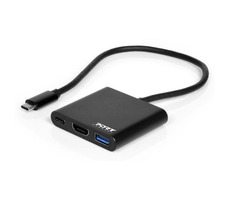 PORT CONNECT 900140 USB-C Hub / 1x USB-A 3.0 / 1x USB-C 3.1 / 1x HDMI