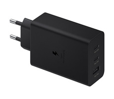 SAMSUNG Power Adapter Trio napájací adaptér 65W čierna / 2x USB-C &amp; 1x USB-A / rýchle nabíjanie / 65 W