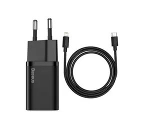 Baseus Super SI rýchlonabíjačka (20W) čierna / 20W / USB-C na Lighting / kábel 1m