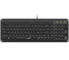 GENIUS Slimstar Q200 čierna / Kancelárska klávesnica / drôtová / USB / retro design / CZ+SK layout