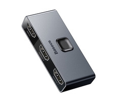 Baseus CAHUB-BC0G Matrix HDMI Splitter 2v1 sivá / HDMI rozbočovač / 3x HDMI