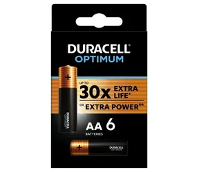Duracell - Optimum alkalická batéria ceruzková AA 6 ks