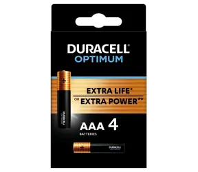 DURACELL - Optimum alkalická batéria mikrotužková AAA 4 ks