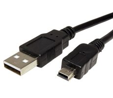 OEM USB kábel USB 2.0 USB-A - Mini-B 1.5m / šedá