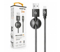 Aligator Premium Dátový kábel 2A Micro USB 2m čierna