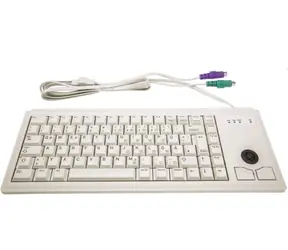 Cherry G84-4400LPBDE-0 šedá / Klávesnica s trackballom / drôtová / USB / DE layout 