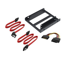 Akasa AK-HDA-11 čierna / montážna sada pre 2.5&quot; HDD do 3.5&quot; pozície / 2ks / SATA kábel