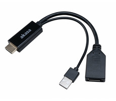 Akasa AK-CBHD24-25BK / adaptér HDMI na DisplayPort / USB-A 2.0 / 4K / 60Hz