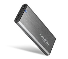 Axagon EEM2-SG2, 10Gbps USB-C - M.2 NVMe & SATA SSD kovový RAW box, bezskrutkový