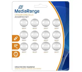 MediaRange Premium lítium batéria Coin Cells CR2016|CR2025|CR2032|CR2450 set / 12ks