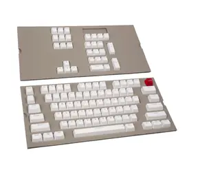 Glorious vymeniteľné klávesy Doubleshot ABS biela / 104 ks / US layout / Cherry MX + Gateron + Kailh