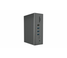 Icy Box IB-DK2262AC dokovacia stanica pre notebook čierna / 3x USB3.0 + 3x USB 2.0 + 1x USB-C / 1x VGA + 2x HDMI / 1x RJ45