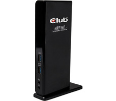 CLUB3D CSV-3242HD Dokovacia stanica USB 3.0 dual Display čierna / USB 3.0 / HDMI / DVI / RJ-45 / 4xUSB / optický vstup