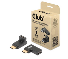 CLUB3D CAC-1528 set adaptér do pravého uhla USB-C M/F čierna 2ks / 4K 120Hz