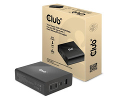 CLUB3D CAC-1906 cestovná nabíjačka 132W čierna / 3x USB-C + USB-A