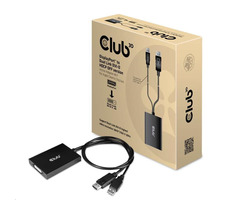 CLUB3D CAC-1010-A aktívna redukcia DisplayPort na Dual Link DVI-D čierna 60cm / USB napájanie
