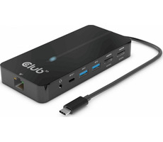 Club3D CSV-1595 Dokovacia stanica USB-C 7v1 čierna / 2x HDMI / RJ-45 / 2x USB-A / 3.5mm jack / USB-C / dopredaj