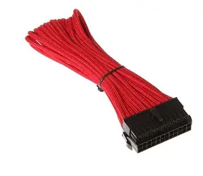 SilverStone 24-pin ATX kábel 30cm červená / predlžovací / individuálne opletené káble