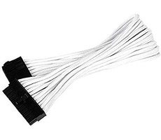 SilverStone 24-pin ATX kábel 30cm biela / predlžovací / individuálne opletené káble