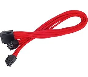 SilverStone kábel 8-pin EPS > 4+4-pin ATX/EPS 30 cm červená