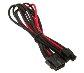 SilverStone kábel 8-pin EPS > 4+4-pin ATX/EPS 30 cm čierno-červená