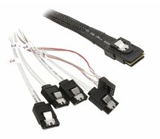SilverStone SST-CPS03 kábel SAS mini 36-pin > 4x SATA 50cm čierna