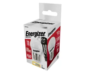 Energizer S8836 LED mini globe žiarovka 3.4W / pätica E27 / 2700K / 250lm / 15000h