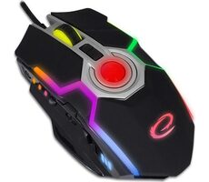Esperanza EGM701 čierna / herná optická myš / 7200 DPI / USB / 8 tlačidiel / LED / 1.5 m