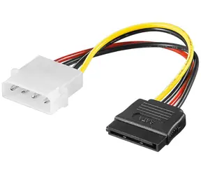 MicroConnect redukcia napájania MOLEX (4-pin) (M) - SATA (15-pin) (F) 0.2m