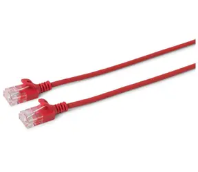 MicroConnect CAT6 U/UTP SLIM 1m červená
