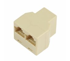MicroConnect Modulárna spojka RJ45 (F) - 2x RJ45 (F) béžová