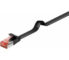 MicroConnect CAT6 U/UTP FLAT 2m čierna / PVC