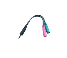 MicroConnect Audio headset kábel stereo mini jack 3.5mm (M) - 2x 3.5mm mini jack (F) 0.25m čierna