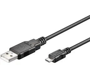 MicroConnect kábel USB2.0 A (M) - microUSB B (M) 3M čierna