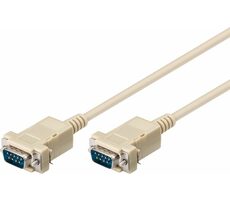 MicroConnect sériový kábel RS-232, D-SUB 9-pin (M) - D-SUB 9-pin (M) 2m biela