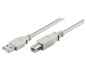 MicroConnect kábel USB2.0 A (M) - USB2.0 B (M) 5m biela