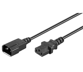 MicroConnect Predlžovací kábel C14 - C13 1.5m čierna