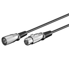 MicroConnect XLR kábel XLR (M) - XLR (F) 0.5m čierna