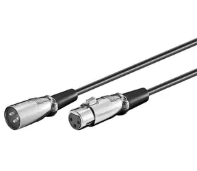 MicroConnect XLR kábel XLR (M) - XLR (F) 0.5m čierna