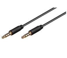 MicroConnect Slim audio kábel 4-pin Jack 3.5mm - Jack 3.5mm 3M čierna
